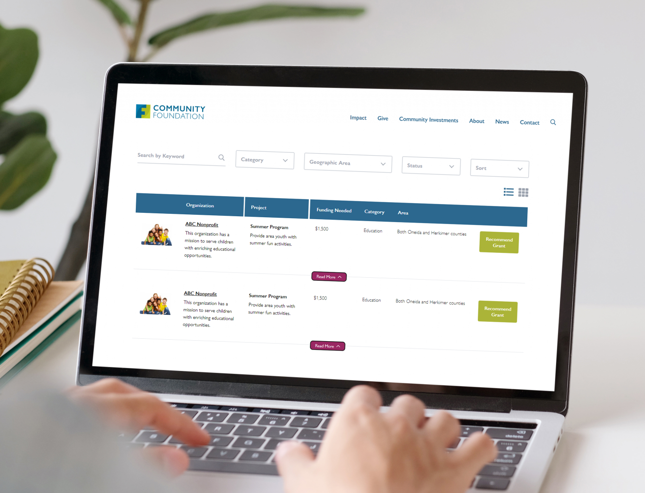 Funding Opportunities Catalog Submission Community Foundation