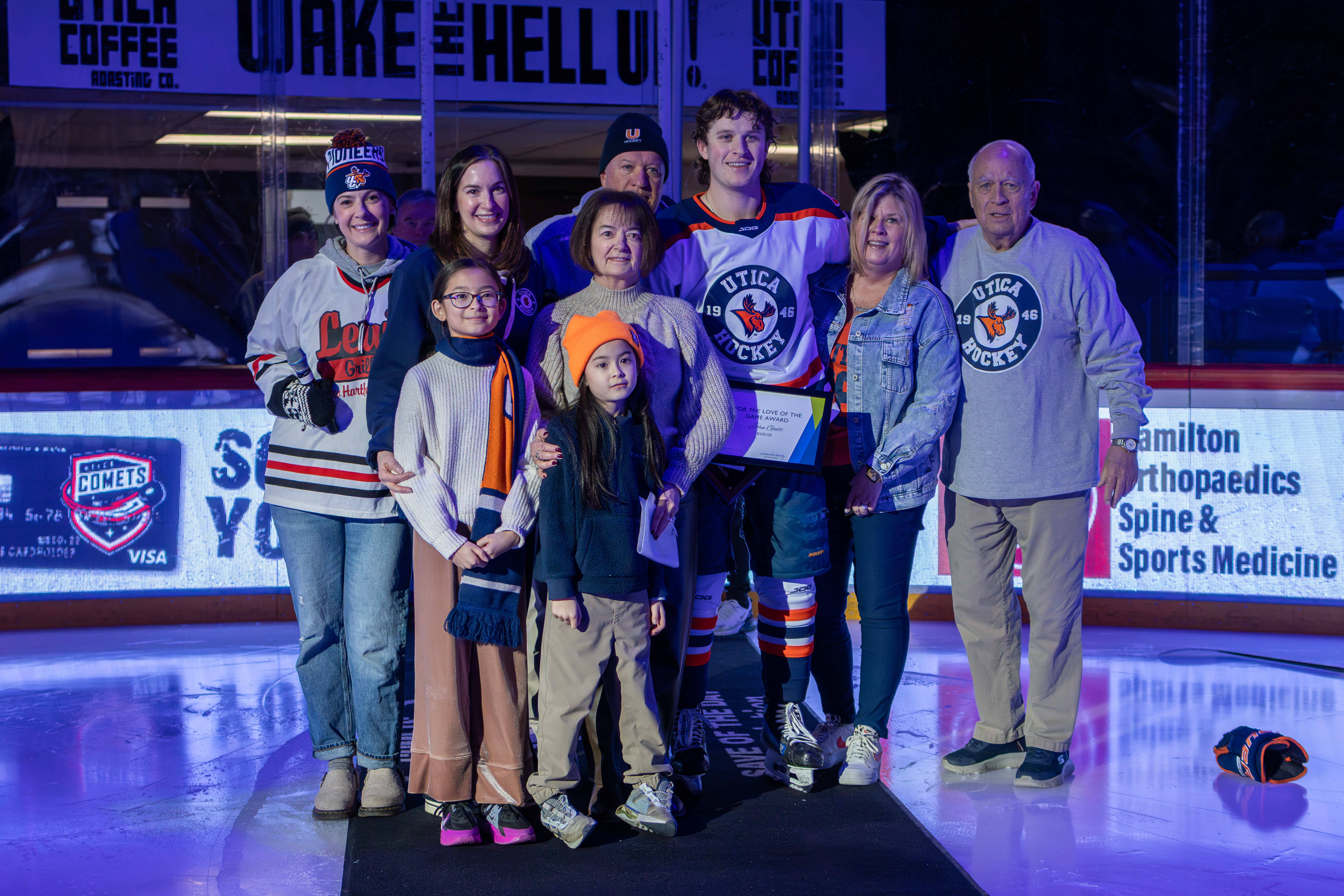 Fund Established in Honor of Bob Warwick Makes First Award to Utica University Hockey Player