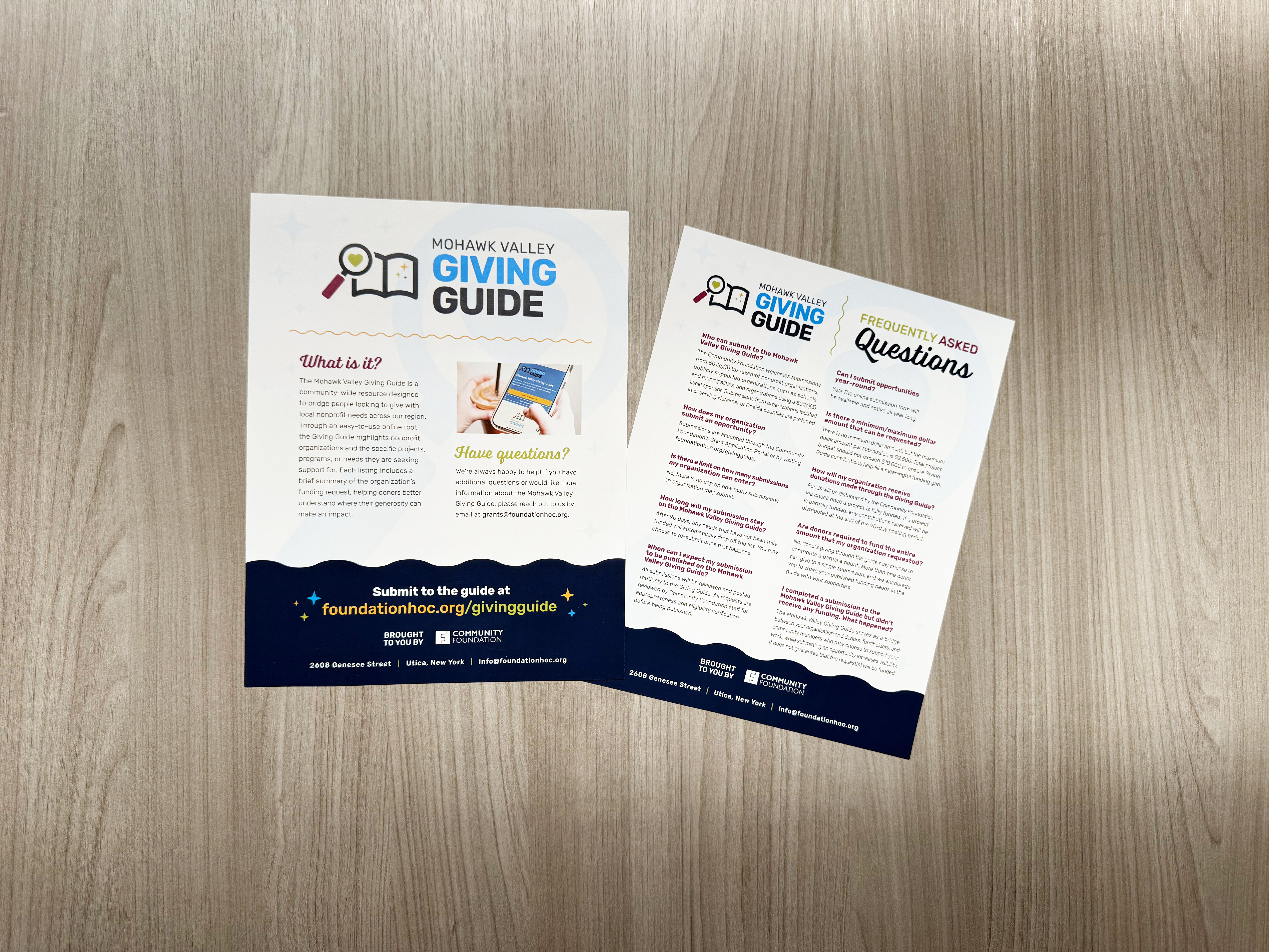 How does the Mohawk Valley Giving Guide support local nonprofits?