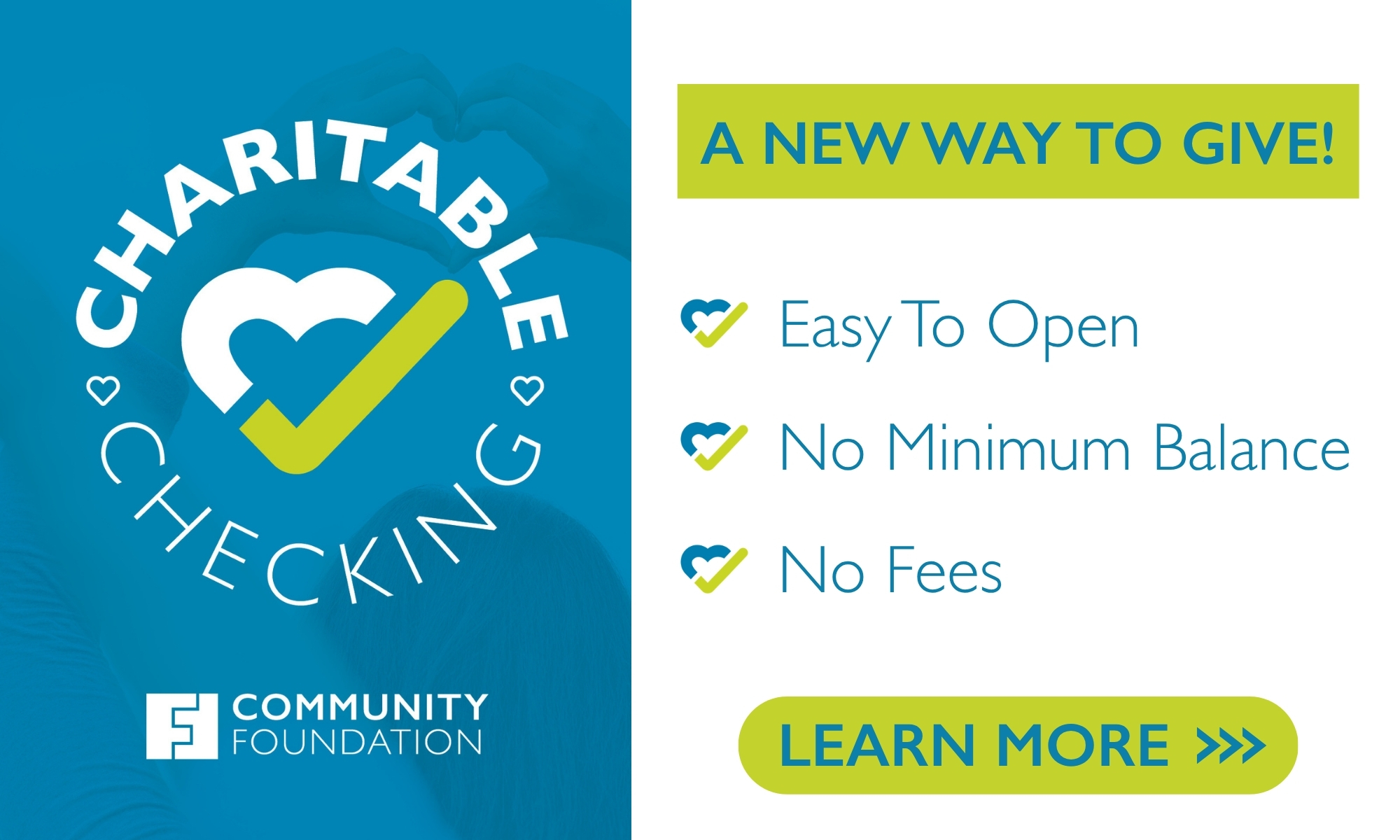 Charitable Checking Accounts Announcement